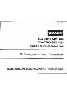 Braun MZ 645 manual. Camera Instructions.